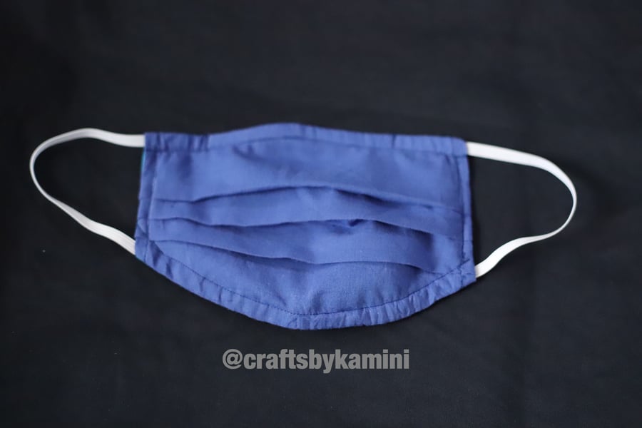 Washable face covering with nose wire and filter pocket (postage included)