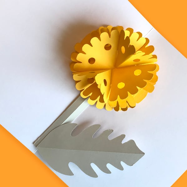 Pop-up Flower 3D greetings card