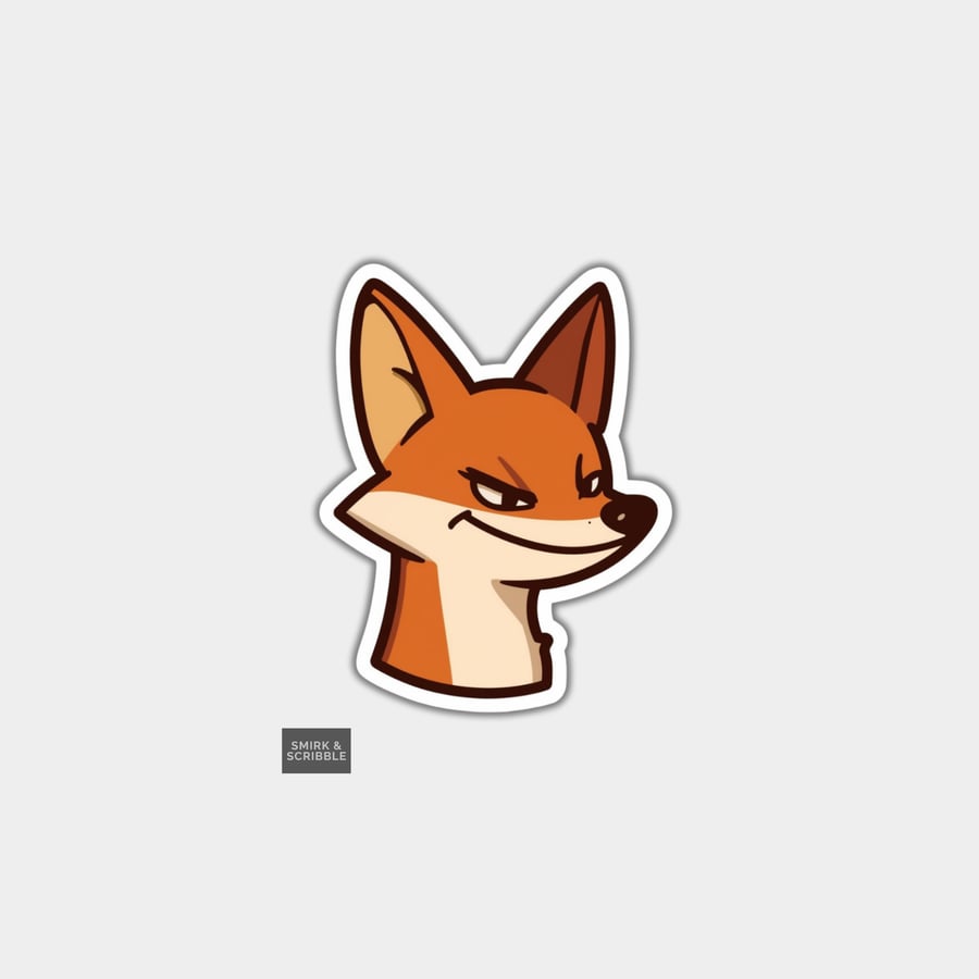 Funny Vinyl Sticker For Adults - Cute Crafty Fox