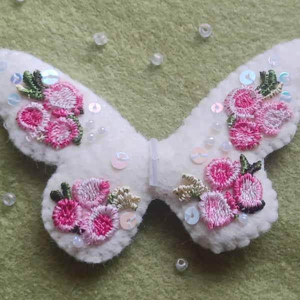 Handmade Felt Butterfly Brooch