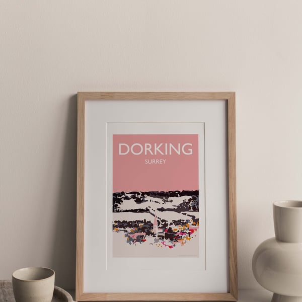 Dorking, Surrey Giclee Travel Print (unframed)