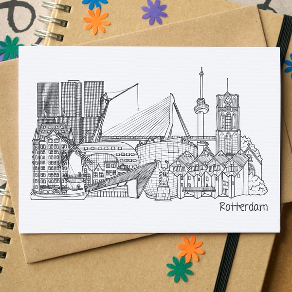 Rotterdam Skyline Greetings Card
