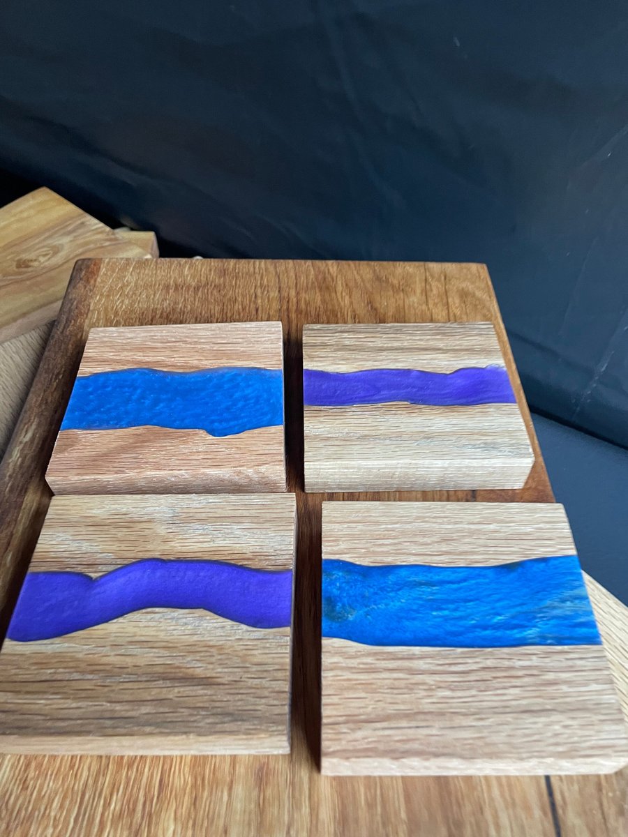 Oak & Resin Coasters