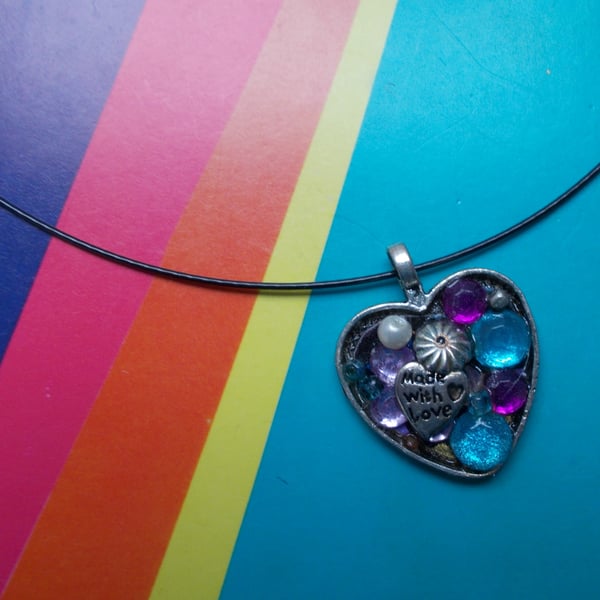 Made with Love Heart Pendant