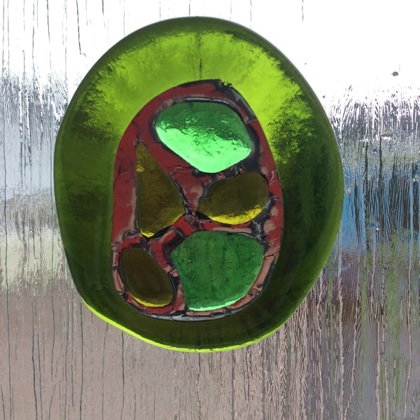 Recycled glass suncatcher  (0561)