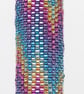 Long Beaded Wooden Needlecase in Shimmer Design - Image 4