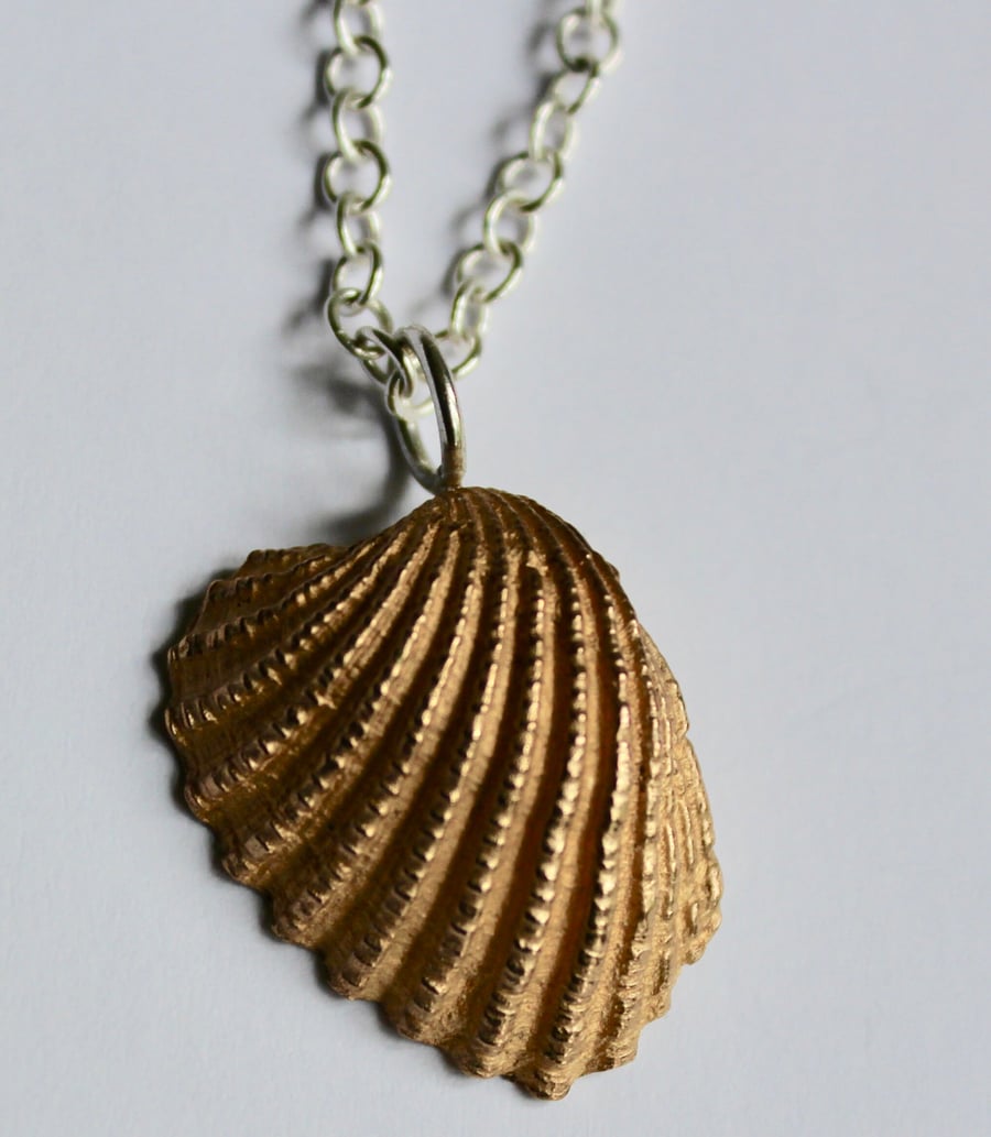 Eighth Wedding Anniversary Bronze Shell Necklace