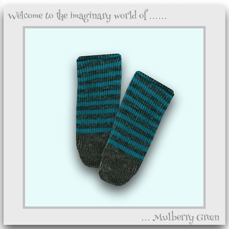 Turquoise Striped Socks