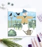 Winter Allotment Snowman Christmas Gift Wrap - Eco Friendly, Compostable Paper - Image 5