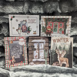 5-pack Sturdy Stunning Christmas Cards