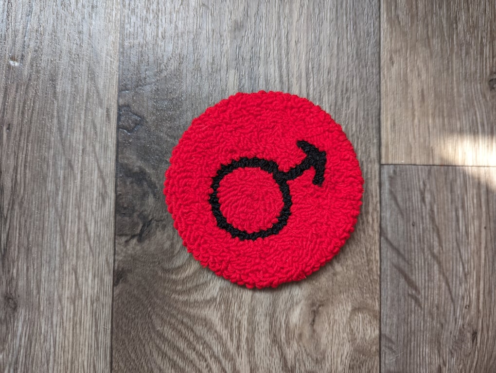 Mars Symbol Mug Rug or Decoration 