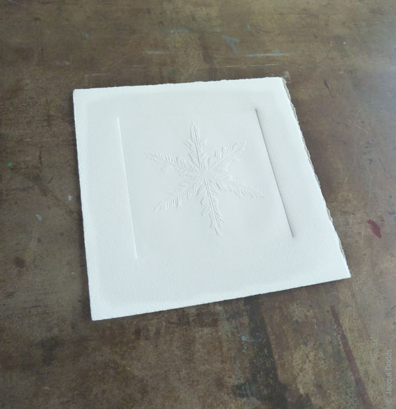 Snowflake blind embossing print