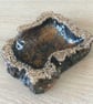 Epoxy Resin Black Bronze & Gold Resin Trinket Dish 