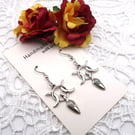 Moon Goddess Earrings with Sterling Silver Ear Wires. 
