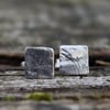 Tiny textured silver studs