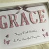 Personalised Handmade Birthday Card Gift Boxed 21st 18th Daughter Granddaughter 