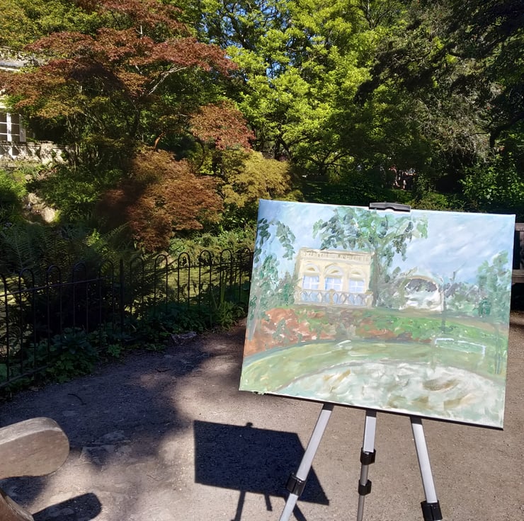 Original Oil Painting Bath Botanical garden UK ... - Folksy