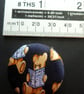 2 Silk Buttons Teddy Bear Reading TIMES Newspaper 1.25ins 3cms  - Image 3