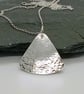 Textured triangle pendant sterling silver Lana - Image 1