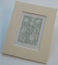Poppy Seedhead in duck egg blue - Linocut Print - Image 4
