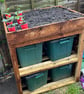 Garden recycling box storage with planter top 