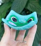 Kawaii Frog Fused Glass Ring Trinket Dish - Image 8