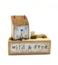 Handmade Tiny Oak Cottage Home Decor 'Wild & Free' - Image 4