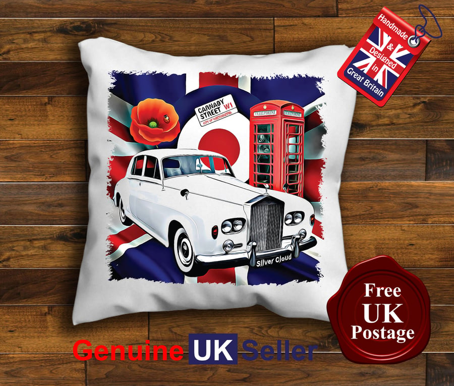 Rolls Royce Silver Cloud Cushion Cover, Choose Your Size
