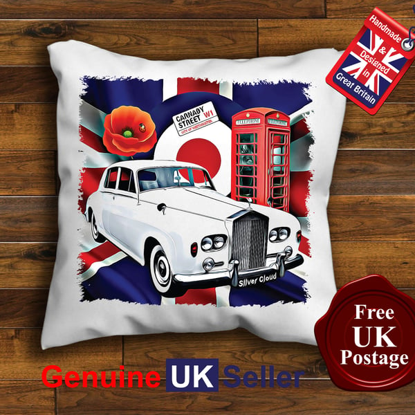 Rolls Royce Silver Cloud Cushion Cover, Choose Your Size