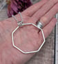 Sterling Silver Long Octagon Geometric Circle Statement Necklace - JBJ2025 - Image 2
