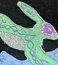 The Moon Hare – Handmade Textile Statement Necklace - Image 3