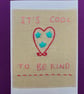 Kindness hand embroidered card. - Image 3
