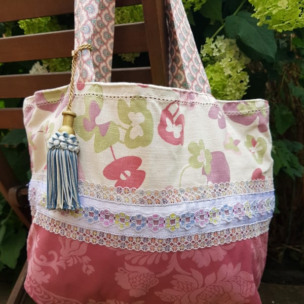 Handmade Summer bag using vintage fabrics. Price includes P and P. 