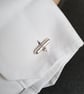 Square cufflinks, Recycled silver, Fathers day gift, Hallmarked mens jewellery - Image 3
