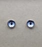 Planet Inspired Sterling Silver Stud Earrings (Design D) (One of a Kind) - Image 3