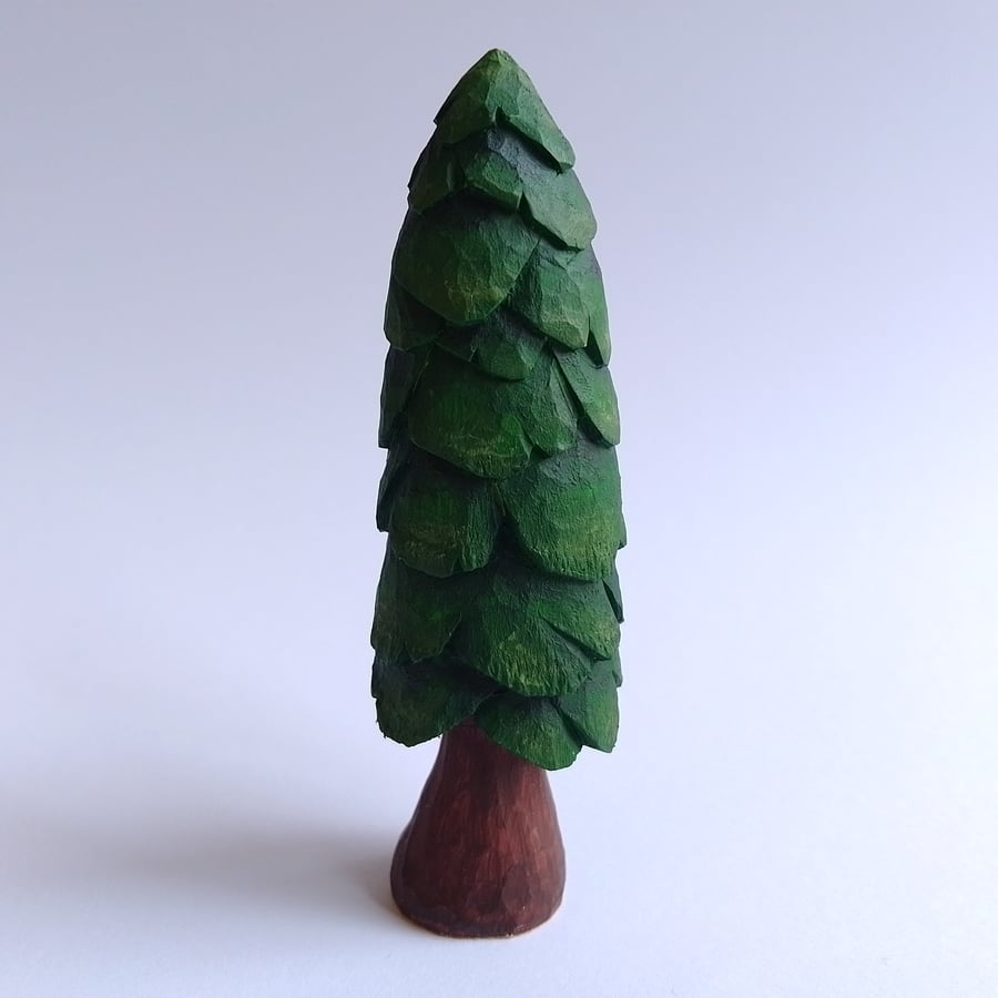 Hand Carved Wooden Tree Ornament