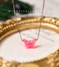 Pink Opal Butterfly Necklace With 925 Sterling Silver Chain - Image 1
