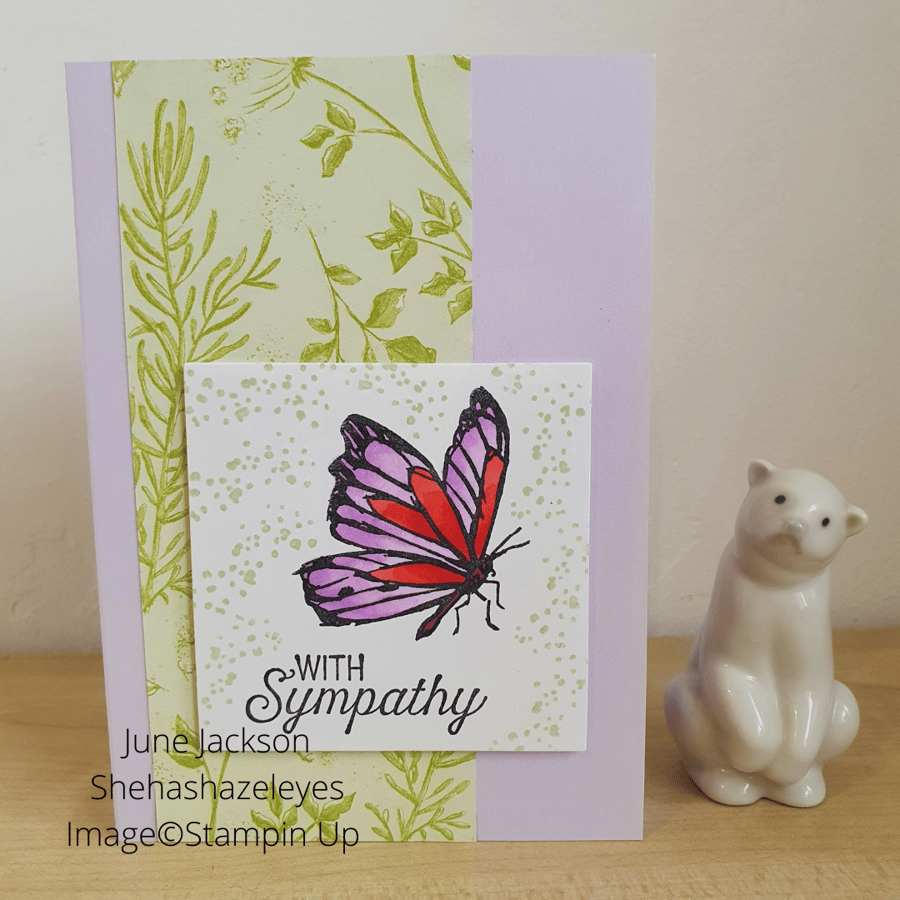 A butterfly sympathy card, Stampin Up sympathy ... - Folksy