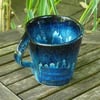 Left handed mug in stoneware ceramics pottery ceramic handthrown