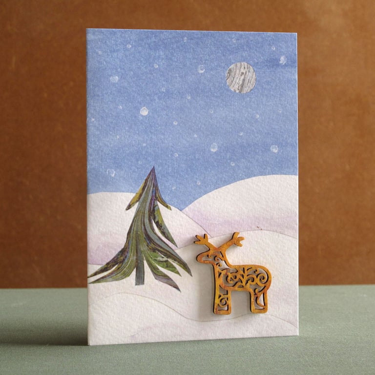 Unique Hand Made Christmas Card with Envelope