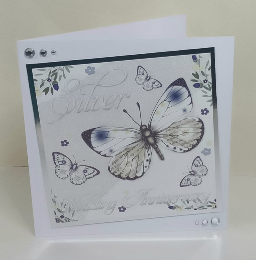 Silver Wedding Anniversary Card