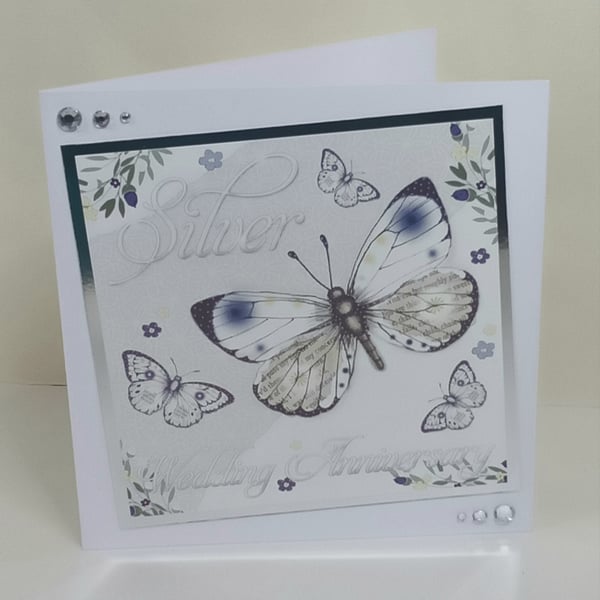 Silver Wedding Anniversary Card