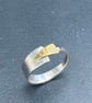 Arrow Ring, silver and gold ring, contemporary ring, simple modern ring, arrows, - Image 4