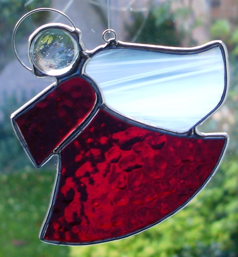 CHRISTMAS STAINED GLASS ANGEL