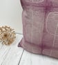Hand Printed Organic Cotton Square Cushion  - FOLKI - Raspberry  - Image 5