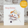 Christmas Card Snowman Beard Eco Friendly