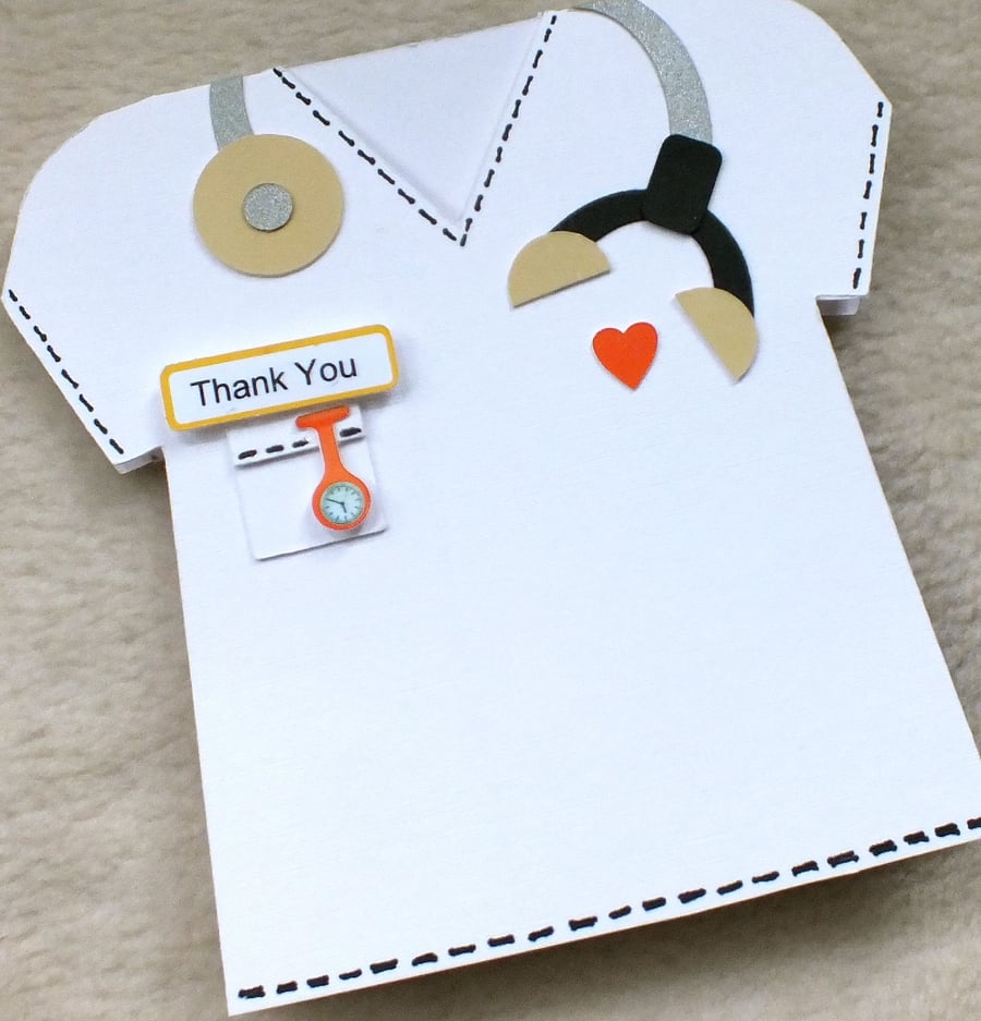 Special Doctor, Vet or Nurse Handmade Thank You Card