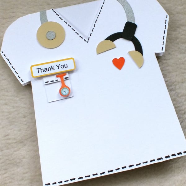 Special Doctor, Vet or Nurse Handmade Thank You Card