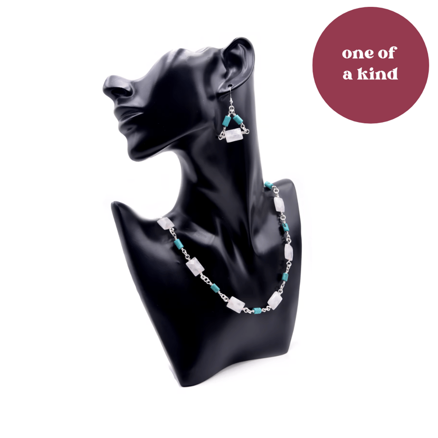 Roman necklace and earrings set, jewellery set, 