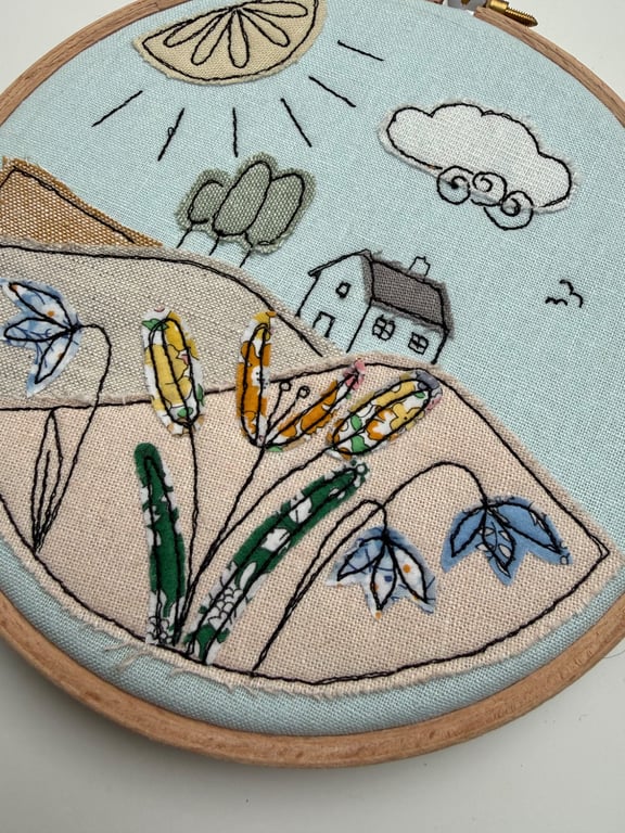 Spring Free Motion Embroidery Art